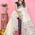 white color printed work cotton blend saree