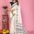 white color printed work cotton blend saree