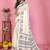 white color printed work cotton blend saree