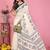 white color printed work cotton blend saree
