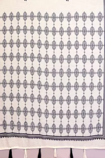 white color printed work cotton blend saree