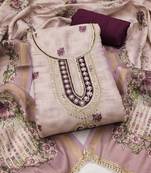 multicolor printed  linen cotton unstitched dress material 