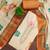 orange bandhej  linen cotton unstitched dress material 