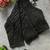Black silk blend pearl moti designer blouse