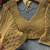 Cream silk blend pearl moti designer blouse