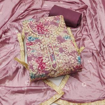 multicolor printed  modal unstitched dress material  1