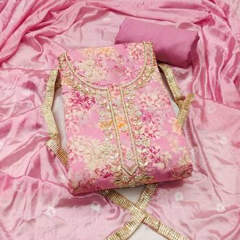 multicolor printed  modal unstitched dress material  1