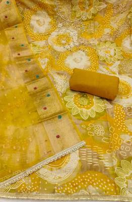 multicolor printed  modal unstitched dress material  2