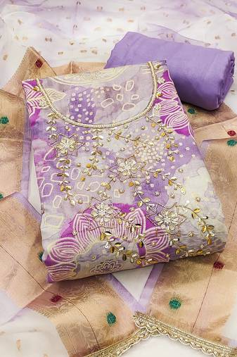 multicolor printed  modal unstitched dress material 