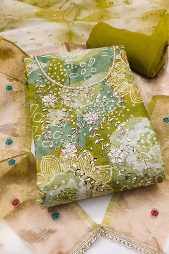 multicolor printed  modal unstitched dress material 