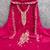 magenta embroidered vichitra cotton unstitched dress material 