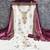 white embroidered georgette unstitched dress material 