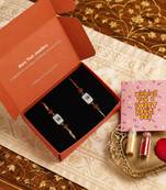 Om rudraksha bhaiya bhabhi rakhi pair