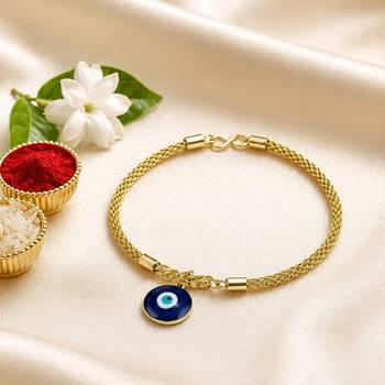 Classic blue evil eye bhaiya bhabhi rakhi 4