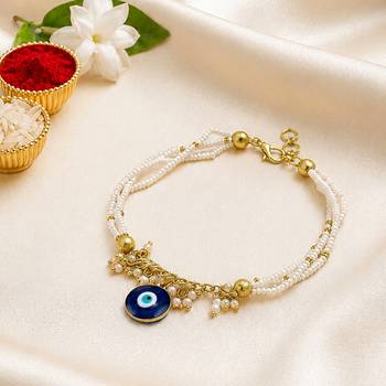 Classic blue evil eye bhaiya bhabhi rakhi 5