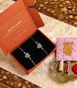Heart evil eye bhaiya bhabhi rakhi pair