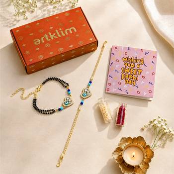 Heart evil eye bhaiya bhabhi rakhi pair 2
