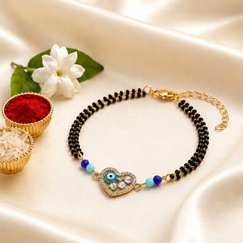 Heart evil eye bhaiya bhabhi rakhi pair 4