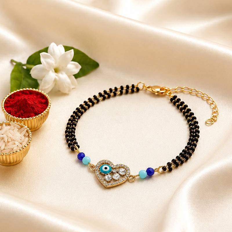 Heart evil eye bhaiya bhabhi rakhi pair