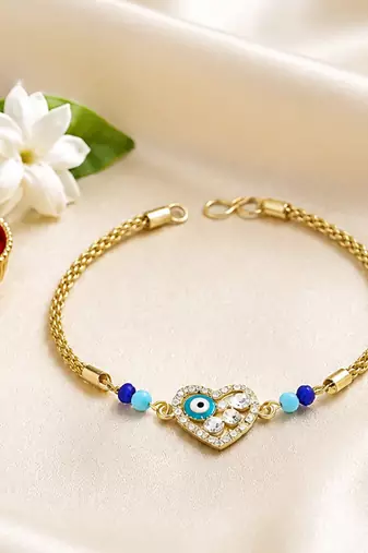 Heart evil eye bhaiya bhabhi rakhi pair