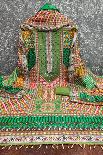 multicolor printed muslin cotton unstitched dress material 