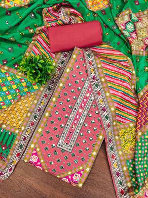 multicolor printed muslin cotton unstitched dress material  1