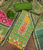 multicolor printed muslin cotton unstitched dress material 