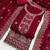 maroon embroidered vichitra cotton unstitched dress material 