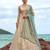 Women's Cream Tissue Beads with zari Embroidered Lehenga Choli with Dupatta
