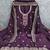 purple embroidered vichitra cotton unstitched dress material 