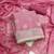pink embroidered georgette unstitched dress material 