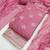 pink embroidered georgette unstitched dress material 
