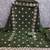 olive green embroidered georgette unstitched dress material 
