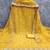 yellow  embroidered georgette unstitched dress material 