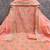 peach embroidered chanderi unstitched dress material 
