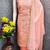peach embroidered chanderi unstitched dress material 