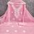 pink embroidered chanderi unstitched dress material 