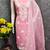 pink embroidered chanderi unstitched dress material 