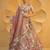 Women's Rosegold Tissue beads sequince Embroidered Lehenga Choli with Dupatta