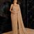 Champagne gold sequins embroidered party wear saree with matching blouse