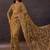 Olive gold butterfly net heavy sequins embroidered saree with embroidered net blouse