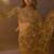 Olive gold butterfly net heavy sequins embroidered saree with embroidered net blouse