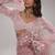 Baby pink butterfly net heavy sequins embroidered saree with embroidered net blouse