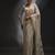 White heavy butterfly net saree with 5mm sequins & multi thread embroidery work unstitched blouse