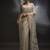 White heavy butterfly net saree with 5mm sequins & multi thread embroidery work unstitched blouse
