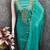 sea green weaved chanderi modal unstitched dress material 