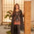 Festive wear thread work kurta with farshi pant & dupatta set