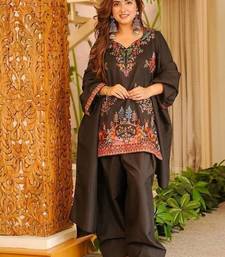 Festive wear thread work kurta with farshi pant & dupatta set