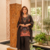 Festive wear thread work kurta with farshi pant & dupatta set
