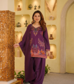 Festive wear thread work kurta with farshi pant & dupatta set